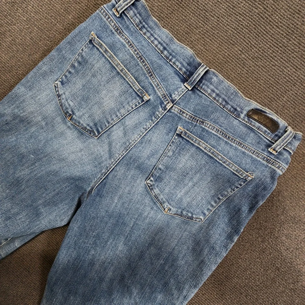Lee Jeans Women 12 Long Blue Classic Fit Straight Leg Denim Stretch Casual